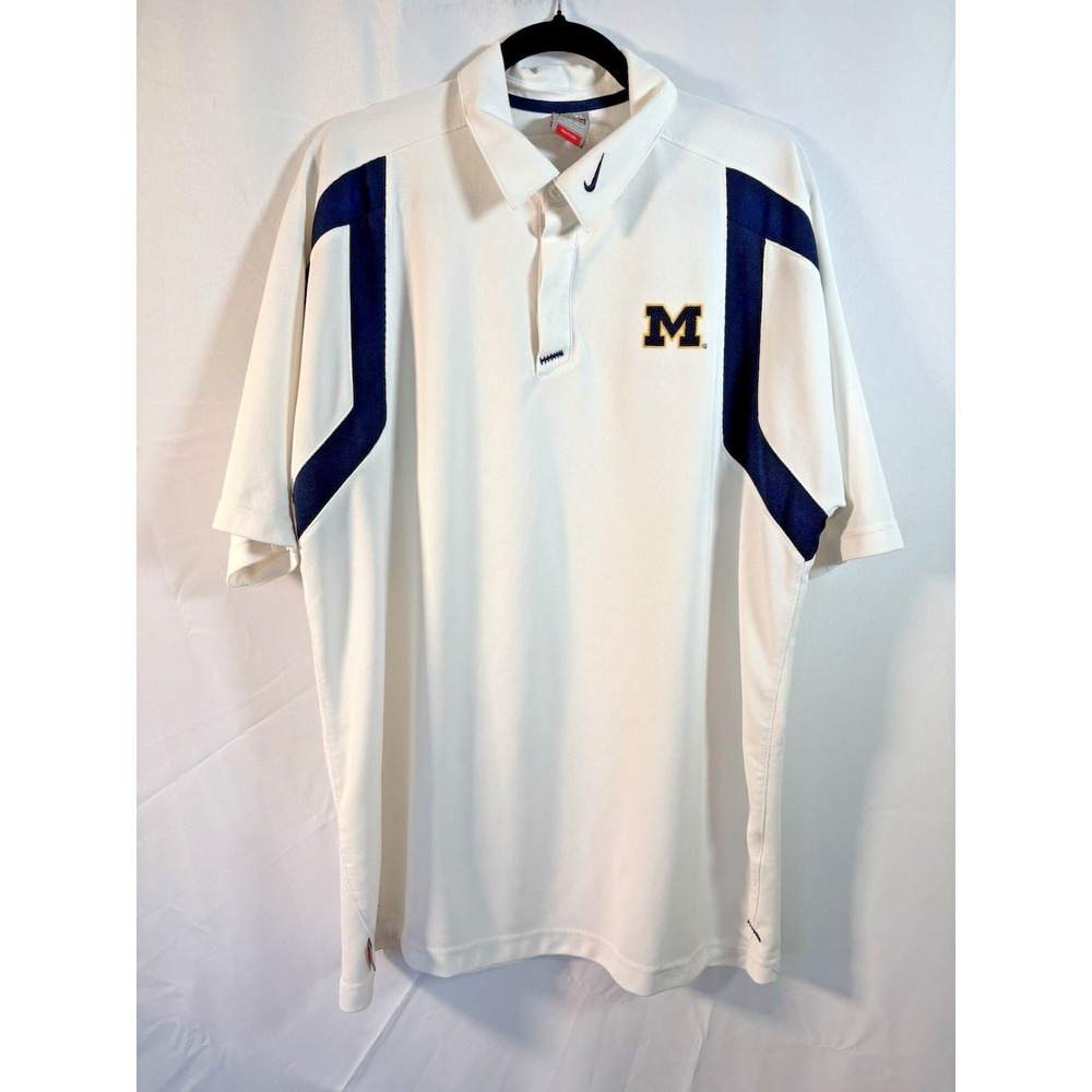 Nike‎ polo shirt size xl michigan wolverines football golf dri-fit